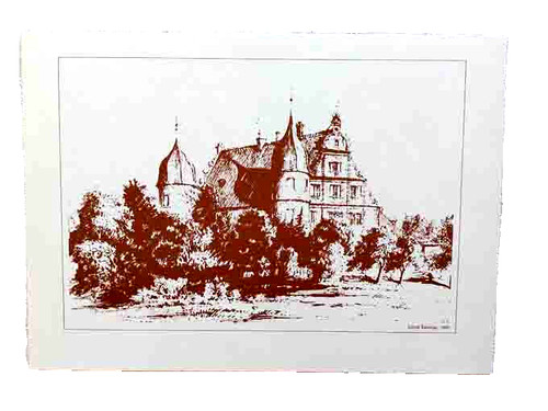 Kunstblatt schloß barntrup - kunstblatt, "schloß