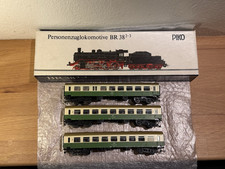 Zugset H0 4 Teilig - Piko BR38 mit Reko-Wagen grün / elfenbein / braun DC analog