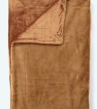 1x Edelzeit Kaninchenfell Optik Wendedecke Wohndecke XXL 170 x 220 cm  Camel