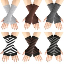 1 PAAR Armstulpen Stulpen Fingerlos Handschuhe Wärmer Handstulpen Winter Lang