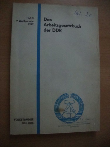 Arbeitsgesetzbuch der ddr - der,