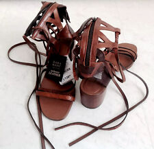 Trend!ZARA 100% Leder-Sandalen-Sonderedition Gladiator Hochschaft,Absatz 5,5 cm