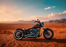 Motorrad Kunstdruck Biker