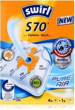 Swirl S 70 Staubsaugerbeutel – 4er Pack S70 für Siemens, Bosch, Privileg ...