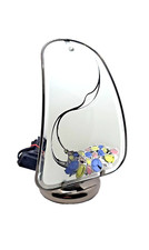 Nachttischlampe Lampe Tischlampe Segelschirm mit buntem Dekor Vintage top