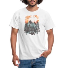 Panorama Outdoor Wald Landschaft Naturfreunde Bär Männer T-Shirt