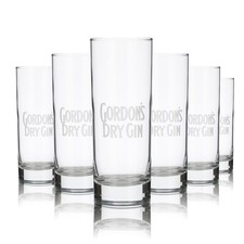 6x Gordons Glas 0,25l Highball