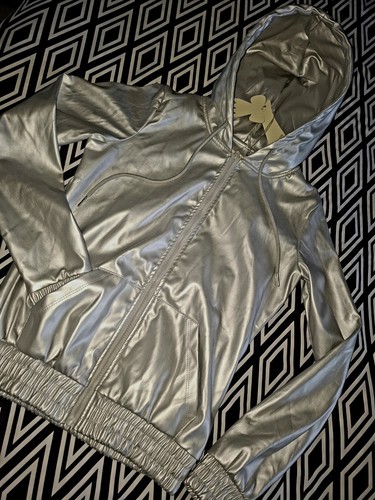 Neu silberne kunstleder jacke - neu:, kunstleder-jacke