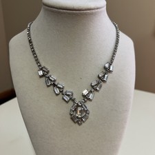 Vtg Signed Weiss Silver Tone