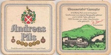 Privat-Brauerei C.H. Andreas - alter Bierdeckel "Braumeister-Garantie"