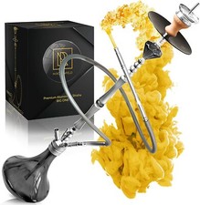 M. ROSENFELD Shisha Komplett Set BIG 4 Anschlüsse Glas 111cm Tauchrohr Edelstahl