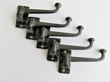 5 x alte Garderobenhaken schwenkbar - schwarz - Vintage