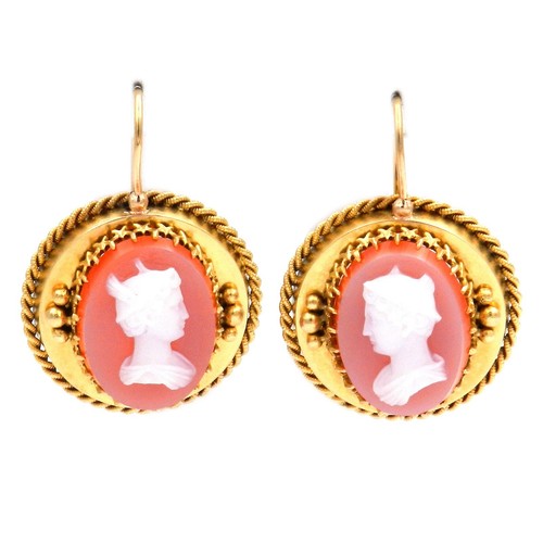 Antike gold ohrringe mit achat - mit,
