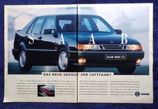 Saab 9000 CS , originale Werbung aus 1991,  Großformat!