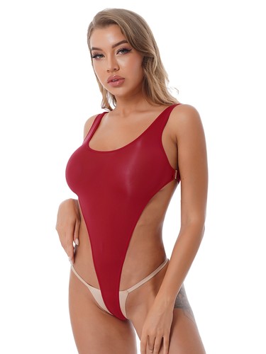 Damen glänzend body - damen, Ärmellos