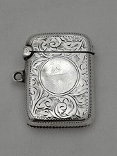 25-1-10 Streichholzetui Vesta Box Sterlingsilber Cohen & Charles, Chester, 1909