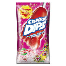(71,43€/1kg) Chupa Chups Crazy Dips Erdbeer Lutscher 14g Packung