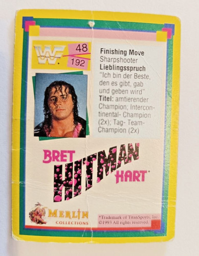 Wwf wrestling sammelkarte - wrestling, nr
