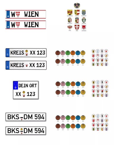 2er set wunschkennzeichen für - 2er,