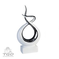 Gilde Deko Skulptur Infinity weiß silber Höhe 25cm- 16020B