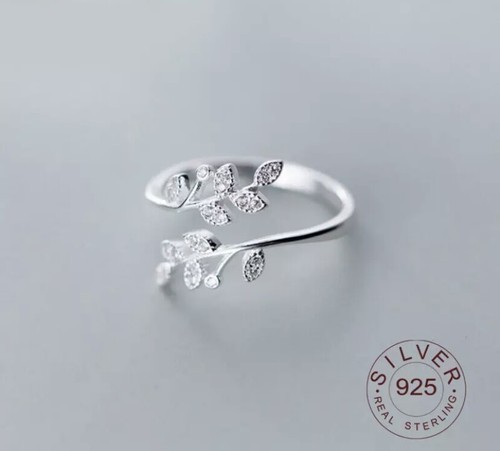 Blatt ring sterling silber - ring, 925