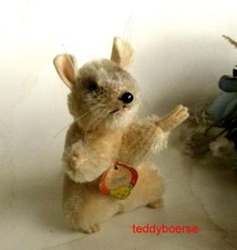 alte STEIFF Maus Pieps grau