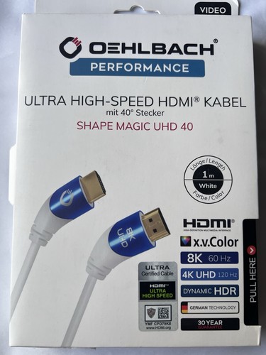 Oehlbach hdmi kabel 1m - hdmi, 2.1