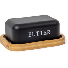 Butterdose Edelstahl Schwarz