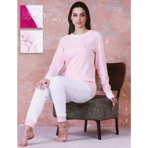 Damen pyjama komplett - komplett, 2-teilig