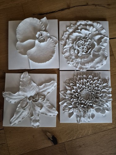Gips wandrelief relief blumen - wandrelief,