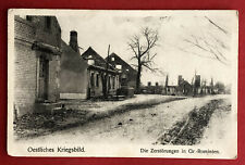 AK GROSS ROMINTEN in Russland 1916 Strassenpartie mit zerstörten Häusern ( 70460