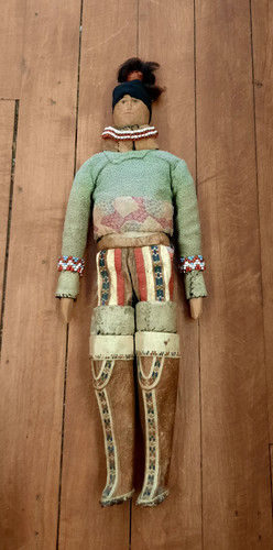 Antike inuit eskimo holzpuppe - inuit/eskimo,