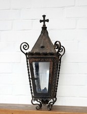 Prozessions Laterne um 1880 - Eisen / Glas - Gothic - Feine Patina - Garten