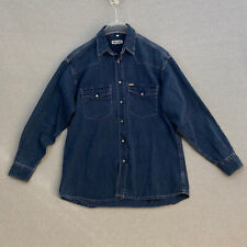 Vintage Mustang Jeans Hemd Herren S Blau Denim Baumwolle