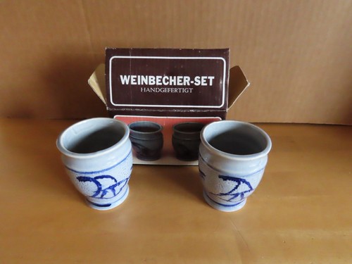 Weinbecher set grau - weinbecher-set, blau