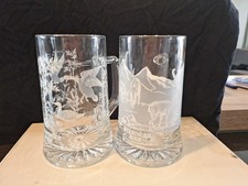 2x Glaskrüge Mit Aufdruck