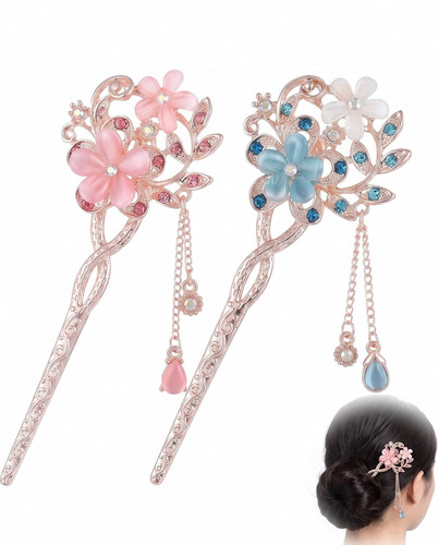 Blumen haarstab 2er - blumen, set