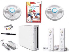 NINTENDO Wii KONSOLE - 2 SPIELER SET MARIO KART ORIGINAL CONTROLLER - LENKRÄDER