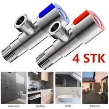 4 Stk Eckventil Eckhahn 1/2 Zoll Eckventil Mit Selbstdichtend Kombi Edelstahl DE