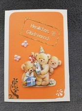 3D Grußkarte mit Fadengrafik und passendem Umschlag * Geburtstag * 10