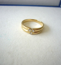 Markenschmuck Pierre Lang* schmaler Fingerring GO/ KY  3 Steine Gr. 8  NP 49.- €