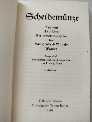 273 scheidemünze aus dem - scheidemÜnze,
