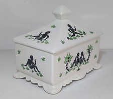 Garbáty Cigaretten Keramik Deckeldose 1920s - Zigaretten Dose Werbung