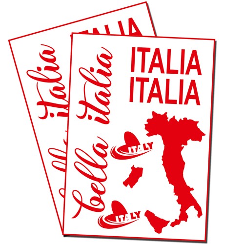 Bella italia rot glanz folie - italia,