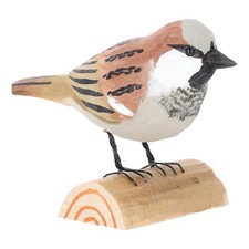Haussperling Spatz aus Holz -