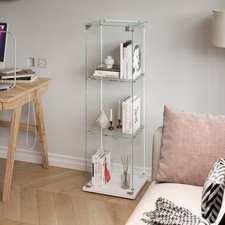 Dreistöckige Glasvitrine