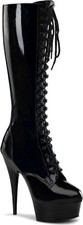Pleaser Plateau-Kniestiefel
