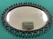 Wandspiegel Schmiedeeisen groß oval 62,5 x 44,5