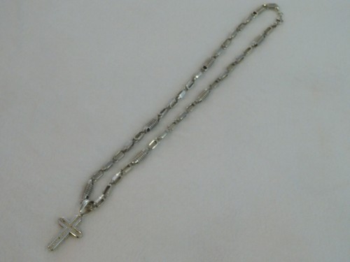 Silberkette mit kreuz - mit,