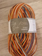Rellana Flotte Socke Sockenwolle Legato orange gelb blau meliert  4fach 100 g